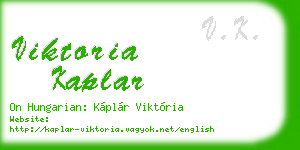 viktoria kaplar business card